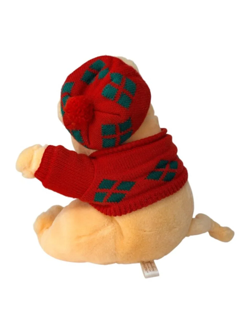 Vintage‎ Younkers Pig Plush 1987 Sweater Hat Stuffed Animal 15”